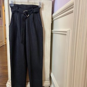 Crocodile Fabric Trouser Pants